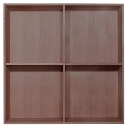 Kidi bogkasse - Massiv fingertappet eg - Lys smoked - 34 cm