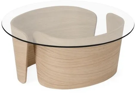 Sibast Furniture No 7 Lounge Sofabord Ø70 Lav Hvid Olieret Eg/Glas